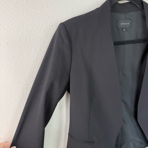 Theory Lanai Urban Wool Blend Blazer Jacket Black Business Casual Women’s 6 - Picture 7 of 13